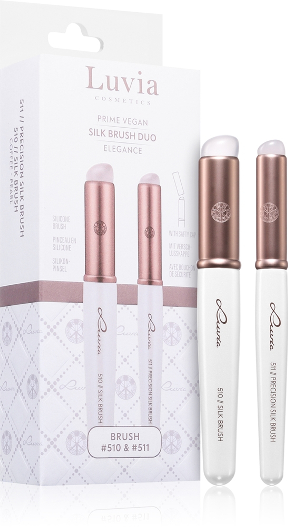 Luvia Cosmetics Silk Brush Duo Elegance - Набор кистей для теней для век, 2 szt.