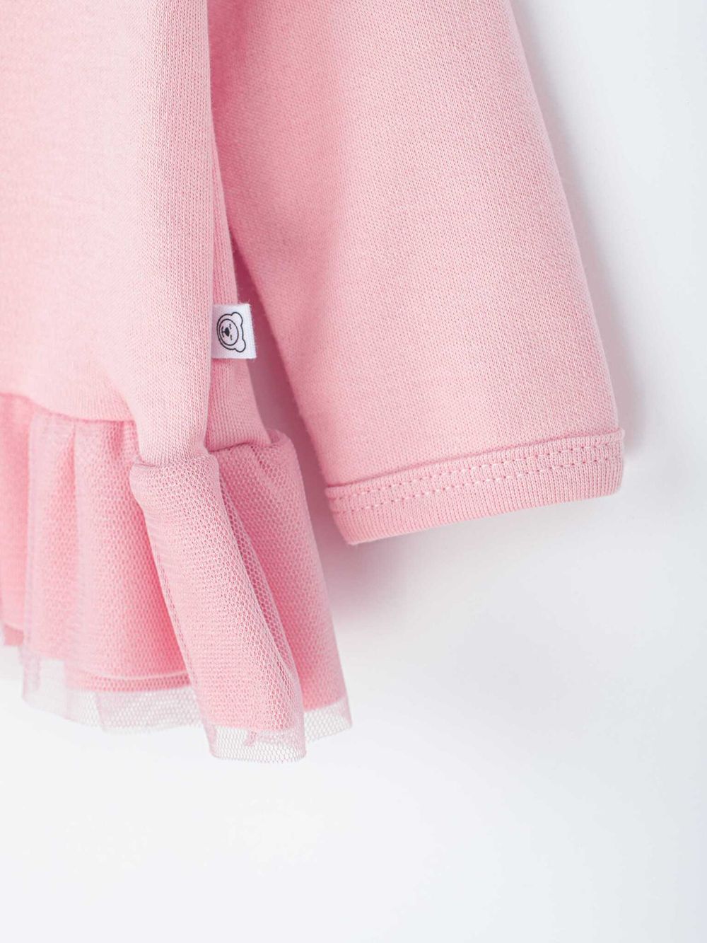 Лонгслив с баской и принтом "Чайная роза" 0+