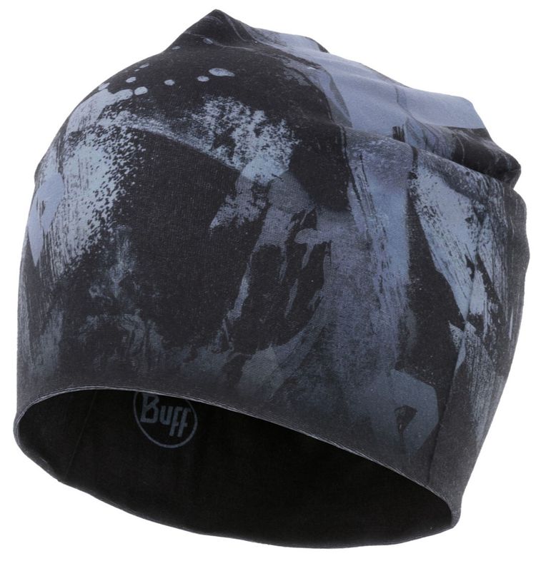 Тонкая теплая спортивная шапка Buff Thermonet Hat Skatick Graphite Фото 1