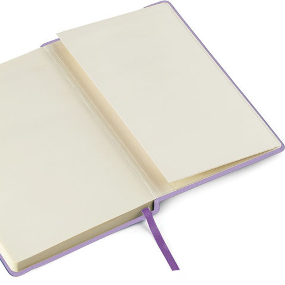 Блокнот А5 (144х212 мм), 100 л., твердая обложка, под кожу "VELVET", на резинке, BRUNO VISCONTI, Сиреневый, 3-525/10