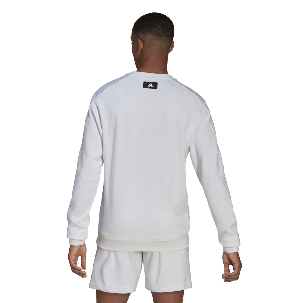 Мужская кофта теннисная adidas Future Icon 3BAR Crew Sweatshirt Men - White, Green