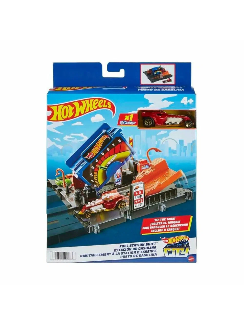 Заправка-трек Hot Wheels Городской исследователь HKX45 | City Explorer Fuel Station Shift | игровая заправочная 1:64 3+