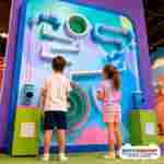 Интерактивный игровой комплекс «Неоновый поток», 2,44×0,5×2,44 м