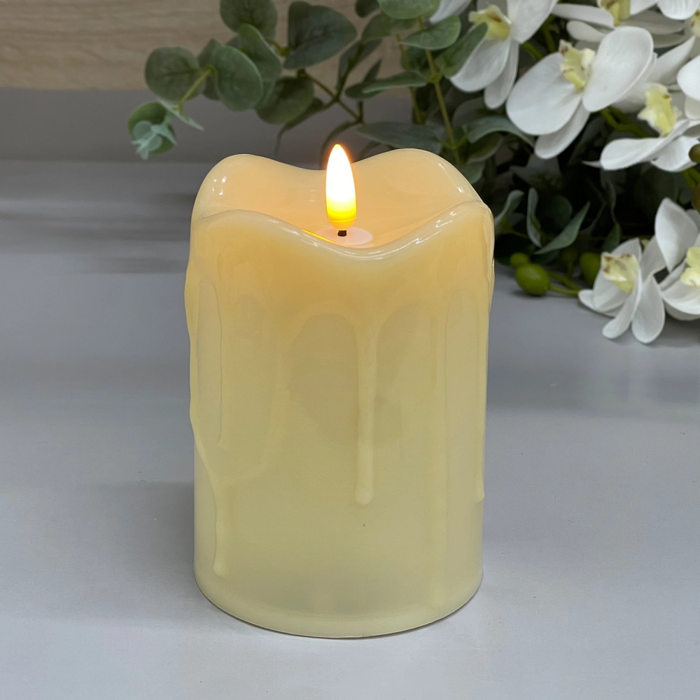 Сувенир с подсветкой «Свеча - Огонь» 9*12,5 см (работает от батареек 3 АА)