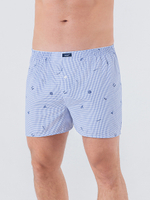 Трусы мужские боксеры синий мелкая клетка