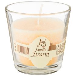 СВЕЧА АРОМАТИЧЕСКАЯ СТЕАРИНОВАЯ В СТАКАНЕ VANILLA ДИАМЕТР 7,5 СМ ВЫСОТА 7,5