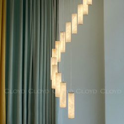 Подвесной светильник Cloyd LERMONT-B P1 / алебастр - латунь (арт.11143)