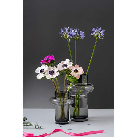 Ваза для цветов Vayr, 30 см, серая