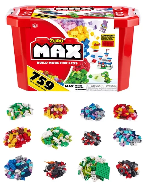 Конструктор с контейнером для хранения 759 деталей