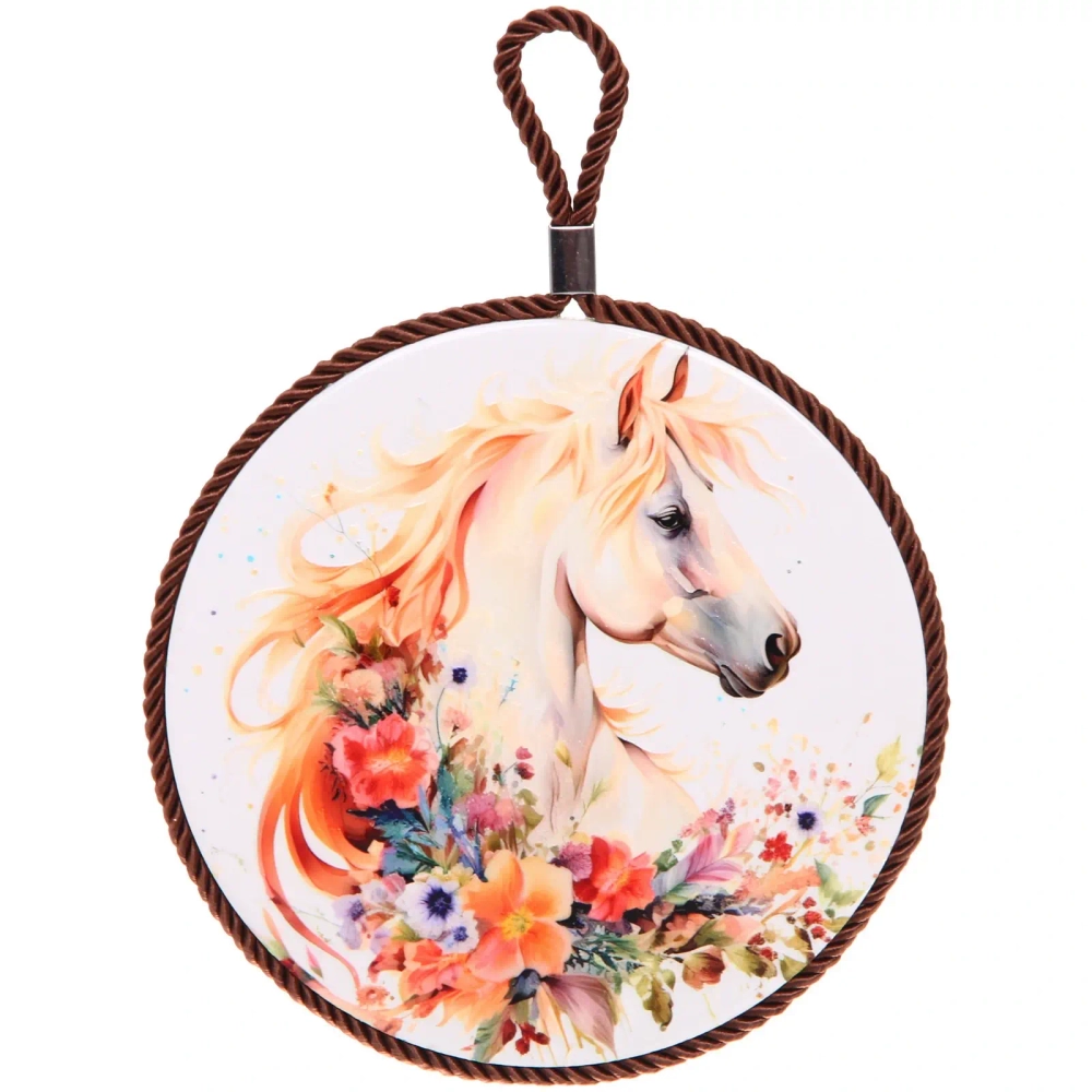 Подставка под горячее керамика 16см «Огненная бестия»