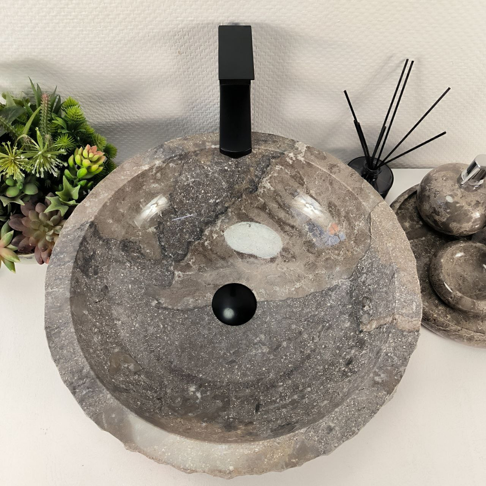 Раковина из мрамора Erozy Grey EM-64528 46*46*15 0186