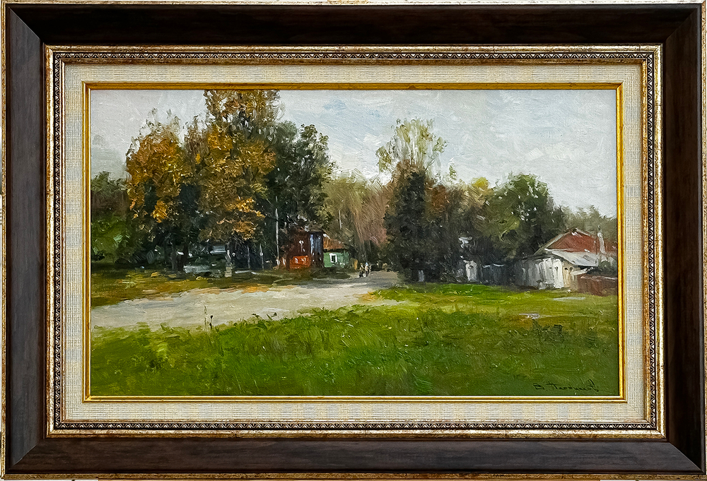 Плотников В.В. Нерехта. Сентябрь. Холст, Масло. 2023г. Размер холста 30х50 см.