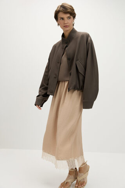 Подъюбник с кружевом