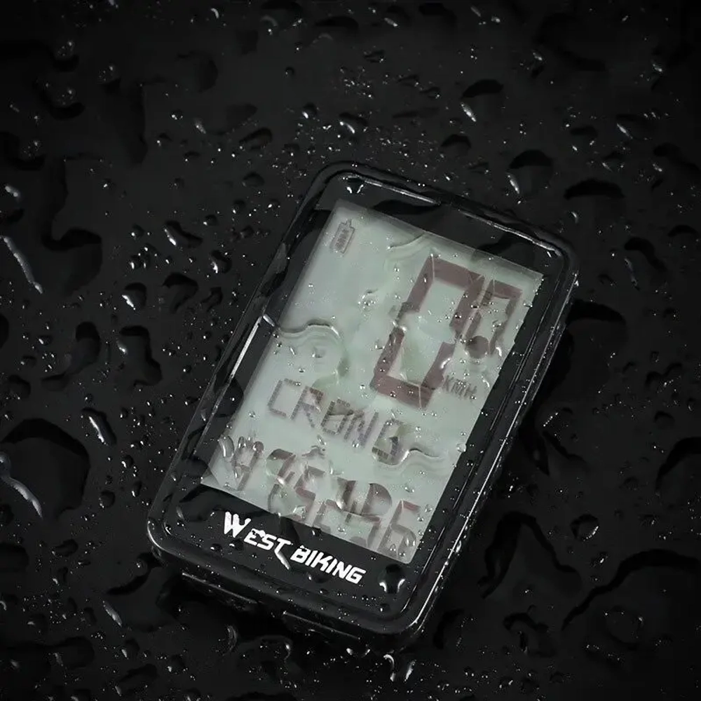 Велокомпьютер беспроводной West Biking YP0702075, 17 функций