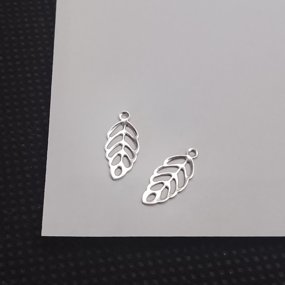 Подвески листики, сталь, 13мм, штучно