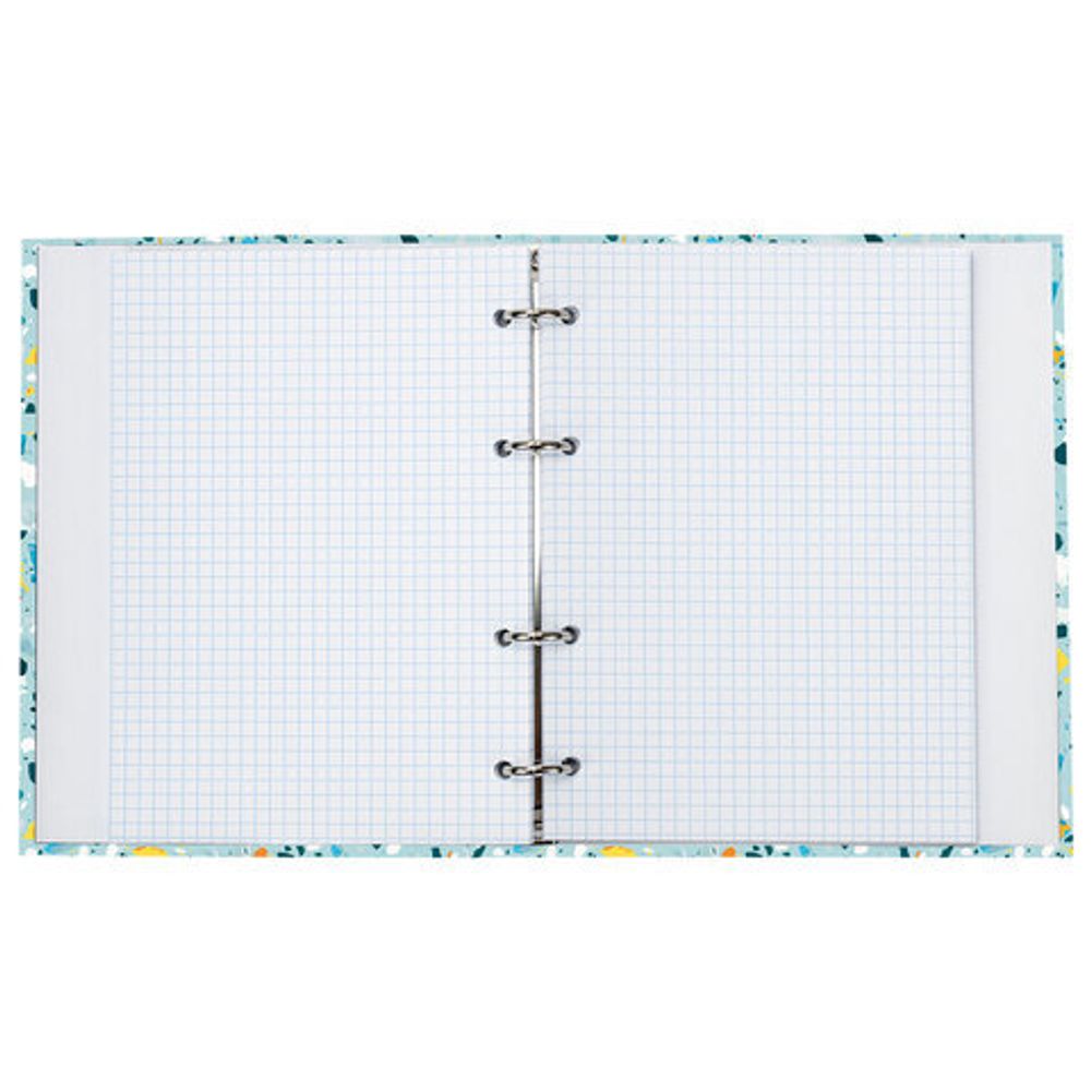 Тетрадь на кольцах А5 175х215 мм, 120 л., твердый картон, клетка, BRAUBERG, "Абстракция", 404077