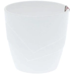 Кашпо для цветов пластиковое 1,2л d-13см»Грация» со вставкой прозрачный
