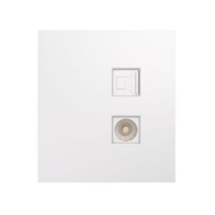 Розетка STRONG компьютерная RJ45 кат6 + TV с/у жемчуг KRANZ