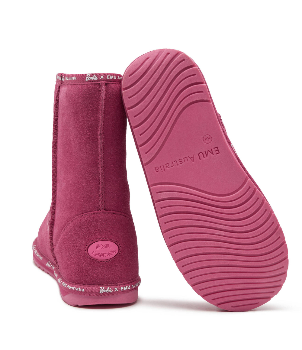 Кожаные угги wallaby lo emu australia x barbie EMU Australia - розовый(K12903)