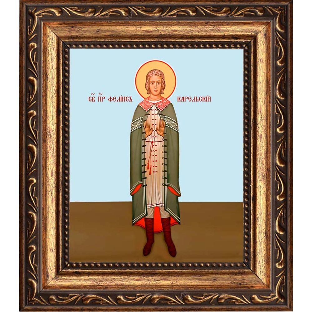 Феликс Карельский преподобный. Икона на холсте.
