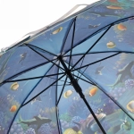 Зонт детский полуавтомат «Ultramarine - Морские жители», 8 спиц, d-100см, длина в слож. виде 65см