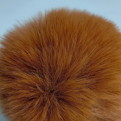 Помпон из искусственного меха "Молочный шоколад" d=7 см