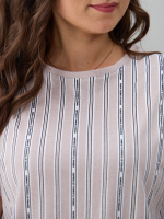 Футболка Фк-127/бежевый-полоскабуквы