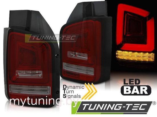 Фонари задние LED BAR RED SMOKE SEQ для VW T6 15-19 TR