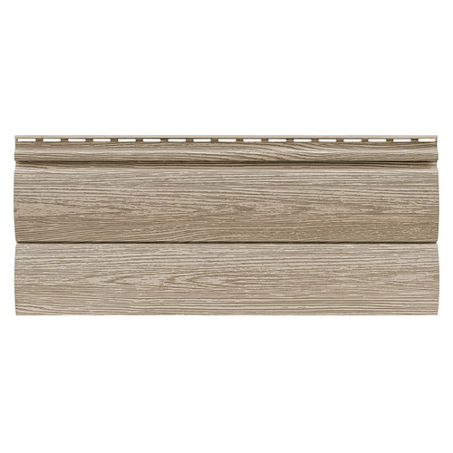 Сайдинг Tecos Lux Двойной оцилинд. брус Сибирский кедр 3660х230 мм