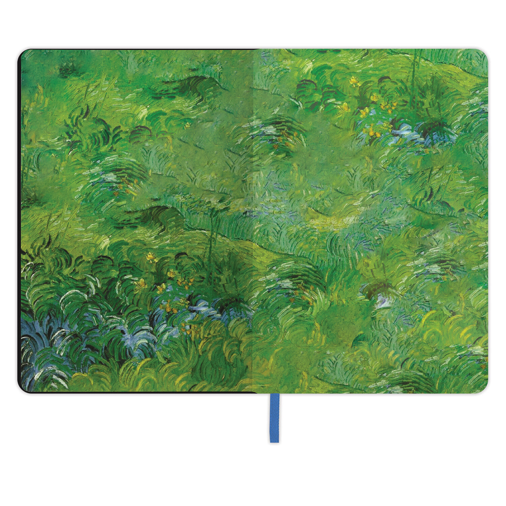 Блокнот А5 (143x210 мм) BRAUBERG VISTA "Van Gogh" под кожу гибкий срез фольга 80 л. (2 штуки в упаковке)