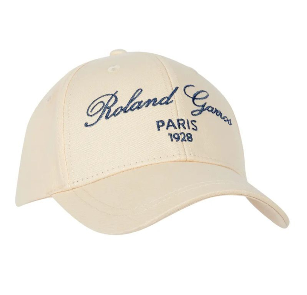 Теннисная кепка Czapka Roland Garros Sporty Chic 2025 - экрю