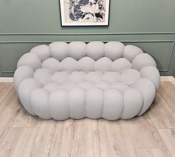 Двухместный диван Bubble 176 см, серый