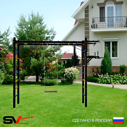 Уличная шведская стенка Sv Sport рукоход У533 (Турник/Брусья/Скамья/Деревянные)