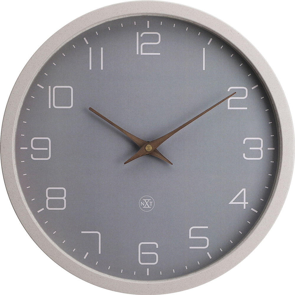 Настенные часы NeXtime Eco, пластик, 30 см, бежевые