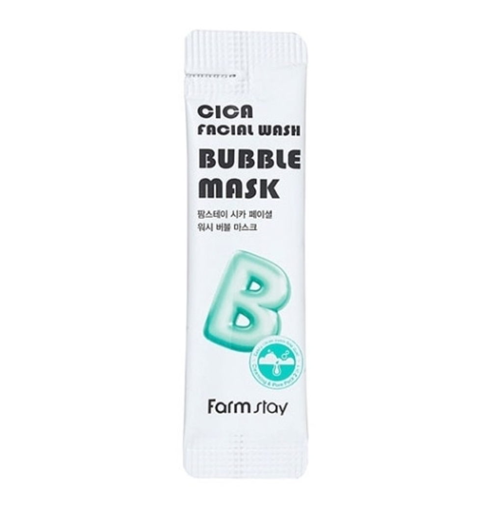 FARMSTAY Пузырьковая маска с центеллой Cica Facial Wash Bubble Mask