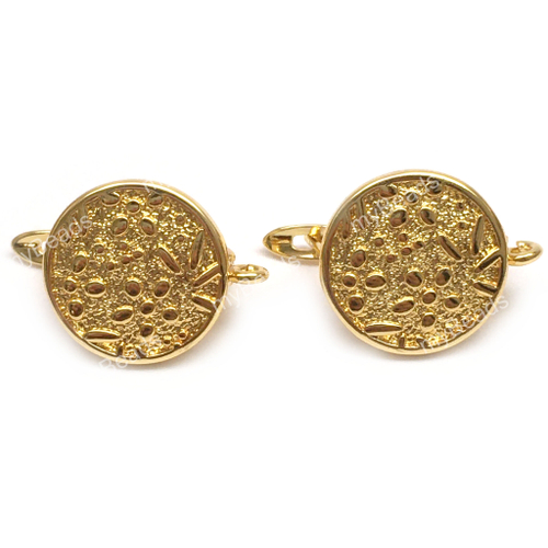 Швензы "Цветочный сад" 20х13 мм, позолота