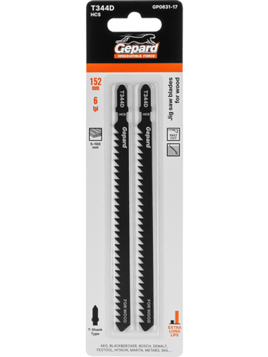 Пилка лобз. по дереву T344D (2 шт.) GEPARD