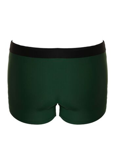 Классические мужские плавки-боксеры с контрастным поясом (Размер: XXL) (Цвет: зеленый)