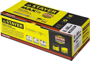 STAYER 8 х 60 мм, потайной бортик, 60 шт, дюбель-гвоздь (30645-08-060)