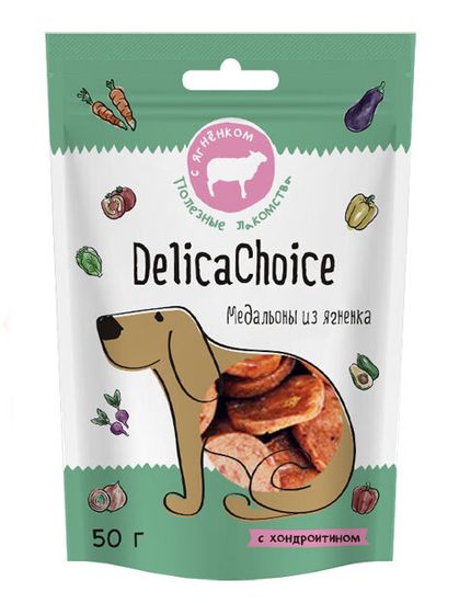 DelicaChoice Лакомство для собак "Медальоны из ягненка"