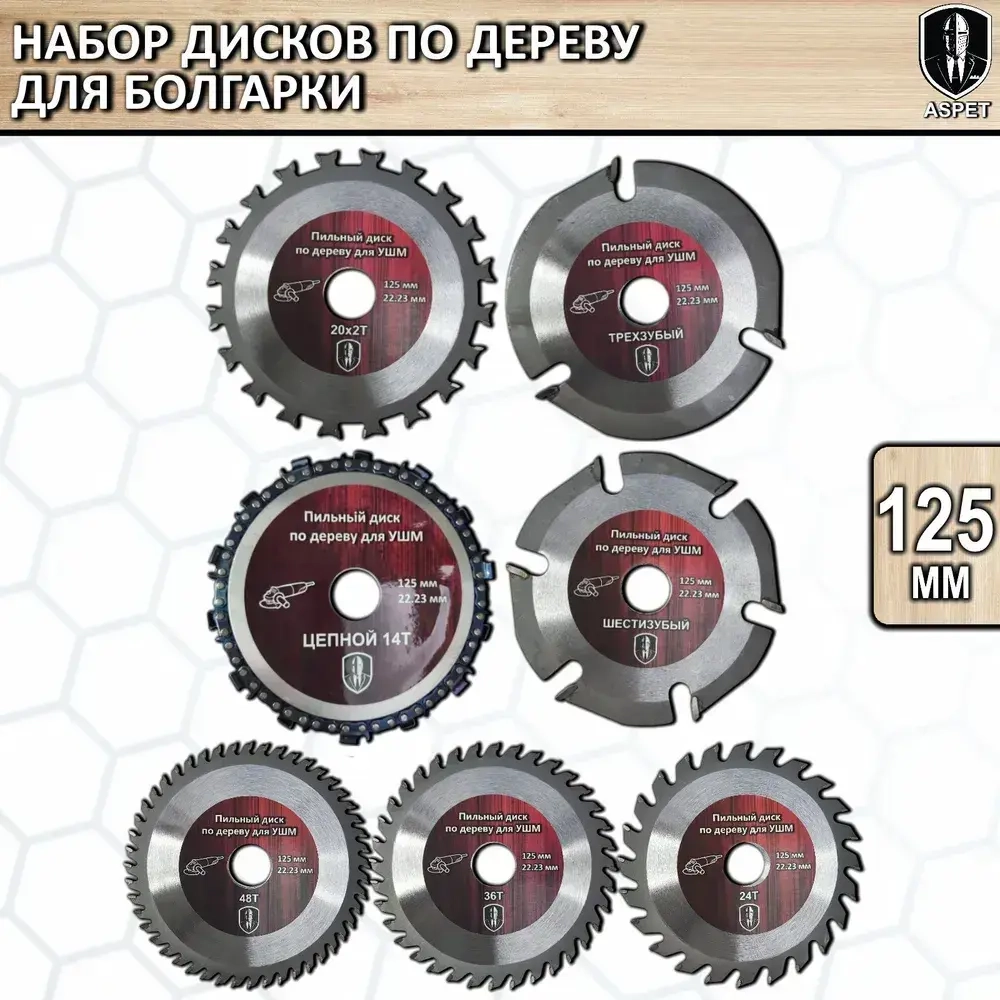 Диски по дереву для болгарки 125 мм