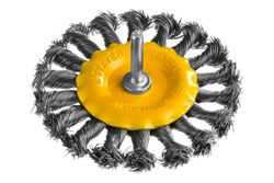 Щетка дисковая со шпилькой PROFESSIONAL (100 мм; жгутированная стальная проволока 0.5 мм) для дрели STAYER 35115-100