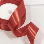 Лента Атласная 2,5см х 28м Сатин (Коричневый, Красный)