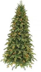 Елка Шервуд Премиум стройная с лампами 260 см., 360 LED ламп, Литая хвоя+Пвх, Triumph Tree (73150)