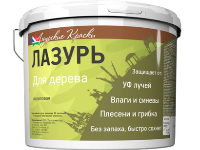 Лазурь для дерева 2.5кг, Амурские Краски
