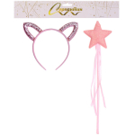 Набор карнавальный «Сказочная кошка» (ободок, палочка), микс