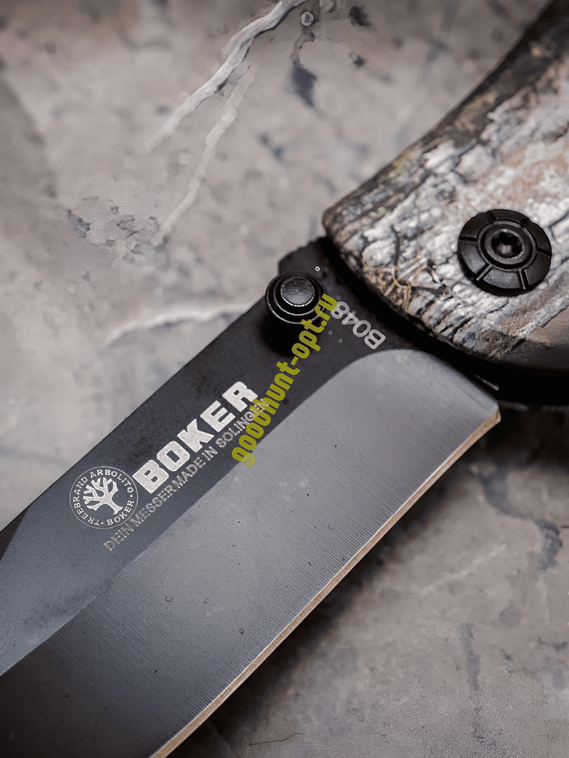 Выкидной нож тактический BOKER Коричневый рисунок под дерево