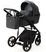 Детская коляска Adamex Mobi Deluxe 3 в 1 M-SA5 (ТЕМНО-СЕРАЯ КОЖА)