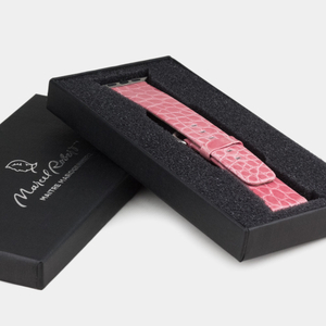 Ремешок для Apple Watch 44/45/46 mm  из кожи аллигатора, цвета бледно-розовый лак