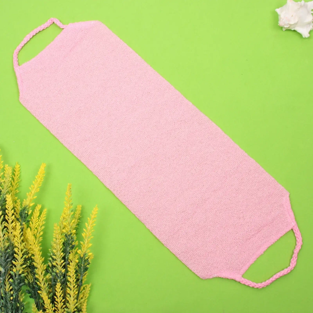 Мочалка скрабирующая японская «Premium - Monako», цвет розовый, 19*45 (растяг. до 90см)